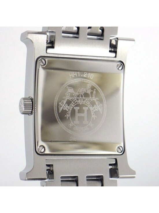 Hermes Watch Square White Dial SS Quartz Analog main image 7